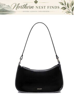 Patent Leather Shoulder Bag Small Baguette Mini Clutch Crossbody Purse